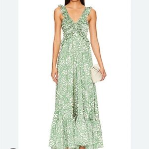Heartloom Galeta Green Floral Maxi Dress